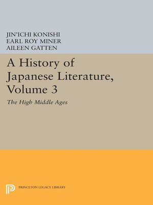 cover image of A History of Japanese Literature, Volume 3